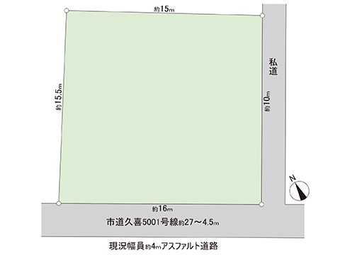 土地 久喜市本町５丁目 JR東北本線 (宇都宮線）久喜駅 2,480万円