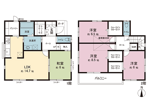 中古戸建 春日部市備後西３丁目 東武伊勢崎線一ノ割駅 2,750万円