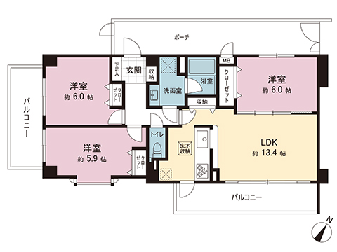 中古マンション 大和市つきみ野１丁目 東急田園都市線つきみ野駅 3,990万円