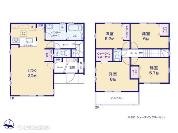 新築戸建 東京都練馬区西大泉６丁目1102-141 西武池袋線保谷駅 5,899万円