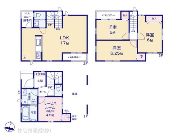 新築戸建 埼玉県川口市北園町17-7 JR武蔵野線東浦和駅 3,490万円