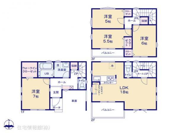 新築戸建 埼玉県新座市野寺５丁目374-19 西武池袋線ひばりヶ丘駅 5,099万円