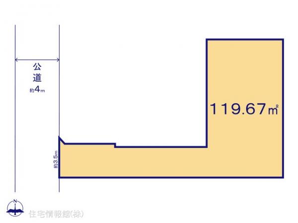 土地 東京都東大和市南街３丁目42-18 西武拝島線東大和市駅 2,780万円