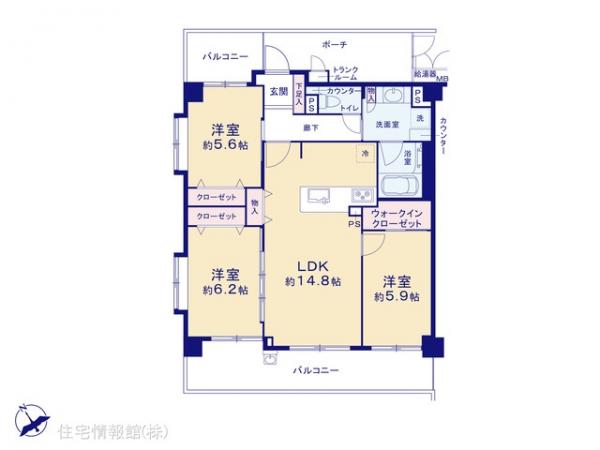 中古マンション 神奈川県横浜市青葉区つつじが丘7-2 東急田園都市線青葉台駅 6,199万円
