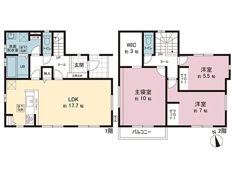 新築戸建 宇都宮市下川俣町 JR東北本線 (宇都宮線）岡本駅 3,448万円
