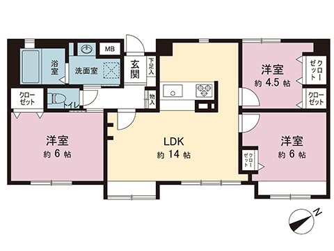 中古マンション 調布市多摩川５丁目 京王相模原線京王多摩川駅 4,499万円