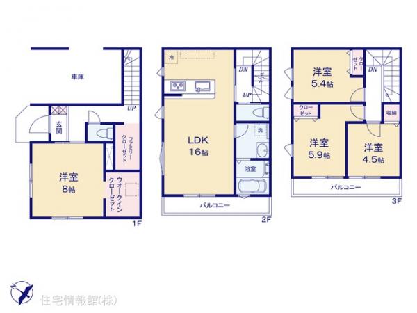 新築戸建 埼玉県川越市清水町17-1 東武東上線上福岡駅 3,698万円