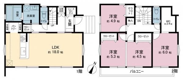 日高市大字原宿 戸建 間取り図