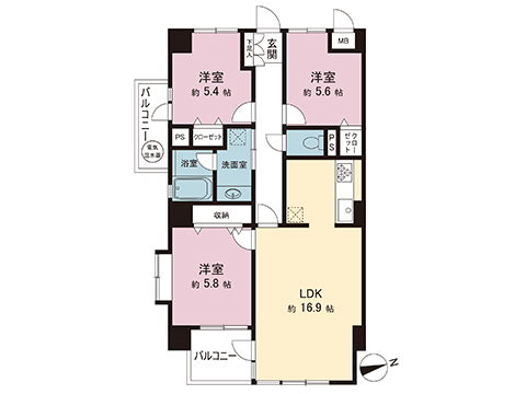 中古マンション 茅ヶ崎市本村４丁目 JR東海道本線(東京〜熱海)茅ヶ崎駅 4,280万円