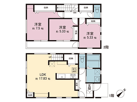 中古戸建 川越市かすみ野１丁目 JR川越線笠幡駅 2,500万円