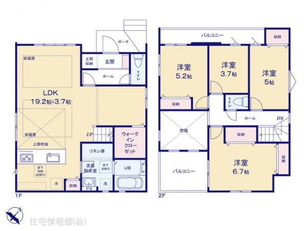 新築戸建 千葉県柏市西原５丁目10-4 東武野田線初石駅 5,199万円
