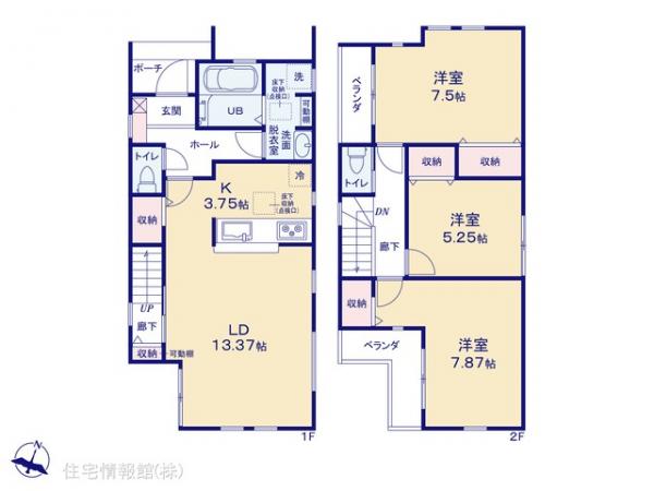 新築戸建 埼玉県富士見市渡戸１丁目 東武東上線ふじみ野駅 3,380万円
