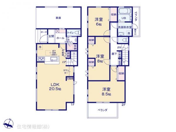 新築戸建 埼玉県富士見市渡戸１丁目3 東武東上線ふじみ野駅 3,980万円