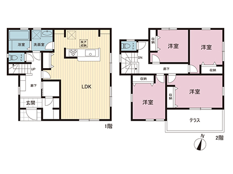 新築戸建 大和市西鶴間７丁目 小田急江ノ島線鶴間駅 4,980万円