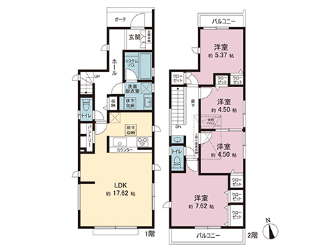 新築戸建 神奈川県横浜市瀬谷区宮沢２丁目 相鉄本線三ツ境駅 4,180万円