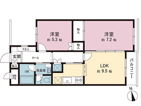 中古マンション 府中市押立町３丁目 京王線武蔵野台駅 2,180万円