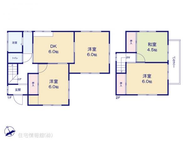 中古戸建 埼玉県鶴ヶ島市富士見５丁目8-21 東武東上線若葉駅 1,280万円