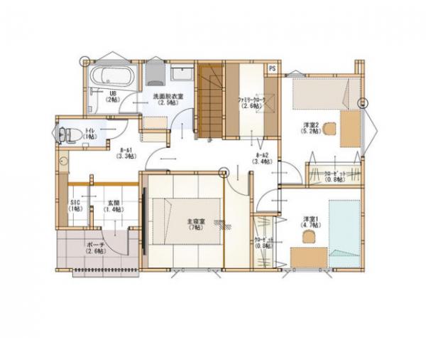 宇都宮市江曽島４丁目 中古戸建 間取り図