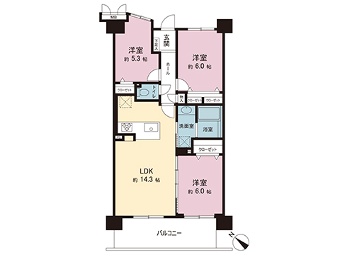 中古マンション 千葉市稲毛区小仲台７丁目 JR総武本線稲毛駅 3,990万円