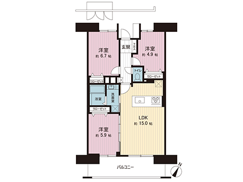 中古マンション 千葉市中央区千葉港 千葉都市モノレール千葉みなと駅 3,790万円
