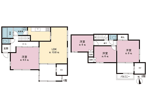 中古戸建 市原市北国分寺台１丁目 JR内房線八幡宿駅 2,200万円