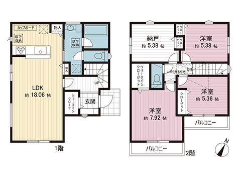 新築戸建 神奈川県大和市南林間６丁目 小田急江ノ島線南林間駅 5,680万円
