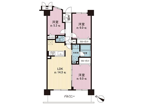中古マンション 千葉県千葉市稲毛区小仲台７丁目 JR総武本線稲毛駅 4,299万円