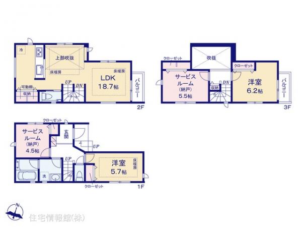 新築戸建 千葉県市川市高谷２丁目16-10 東西線原木中山駅 4,980万円