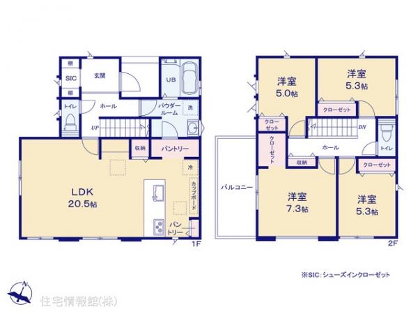 新築戸建 神奈川県横浜市港南区笹下７丁目3-13 横浜市営地下鉄ブルーライン港南中央駅 5,990万円