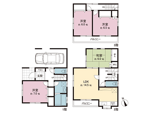 中古戸建 鶴ヶ島市大字脚折 東武越生線一本松駅 2,280万円