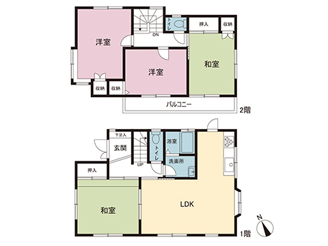 中古戸建 坂戸市にっさい花みず木６丁目 東武越生線一本松駅 1,985万円