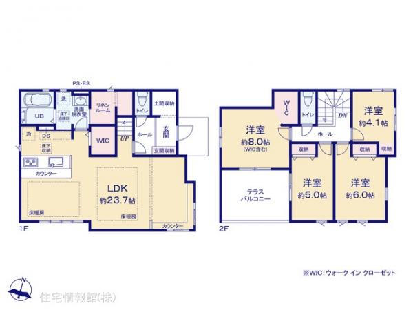 新築戸建 千葉県流山市江戸川台東１丁目91 東武野田線江戸川台駅 5,799万円