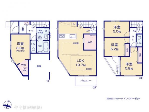 新築戸建 千葉県浦安市当代島１丁目23-42 東西線浦安駅 8,199万円