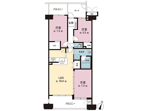 中古マンション 座間市相模が丘６丁目 小田急線小田急相模原駅 2,880万円