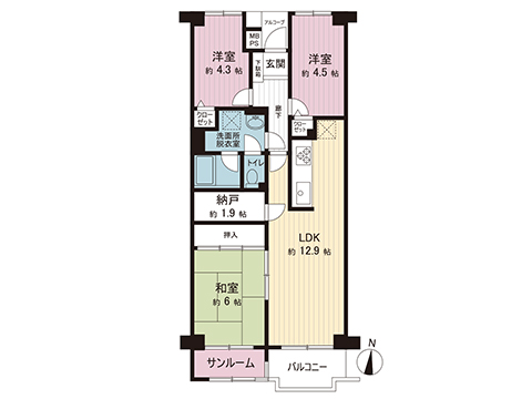 中古マンション 平塚市菫平 JR東海道本線(東京〜熱海)平塚駅 2,299万円
