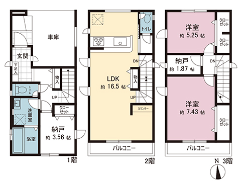 新築戸建 さいたま市南区根岸２丁目21-13（住居表示未確定） JR武蔵野線南浦和駅 5,099万円
