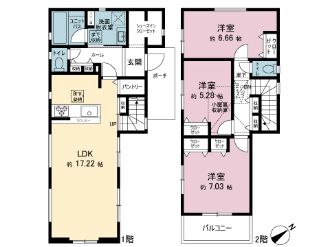新築戸建 東京都町田市忠生２丁目 JR横浜線町田駅 3,480万円