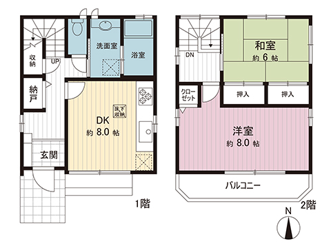 中古戸建 ふじみ野市西２丁目 東武東上線上福岡駅 1,680万円
