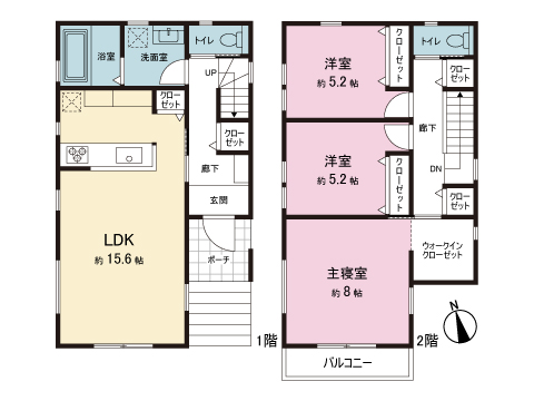 横須賀市浦上台１丁目 土地 参考プラン間取図
