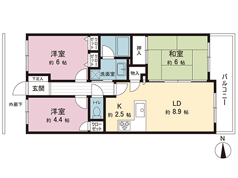 中古マンション 神奈川県厚木市岡田４丁目 小田急線本厚木駅 1,980万円
