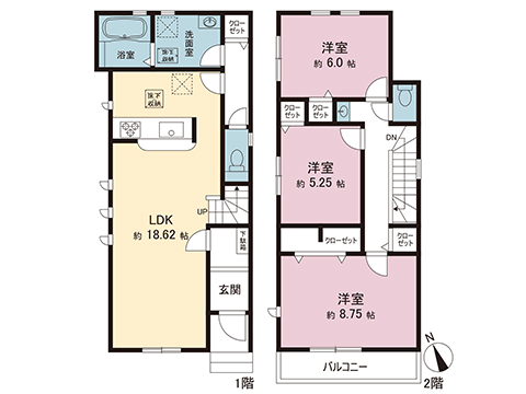 新築戸建 千葉市花見川区さつきが丘２丁目 JR中央・総武線新検見川駅 3,280万円