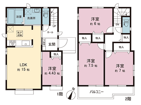 新築戸建 神奈川県横浜市港南区日限山３丁目 横浜市営地下鉄ブルーライン舞岡駅 5,490万円