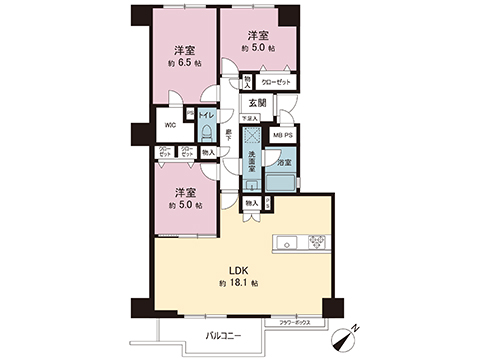中古マンション 座間市ひばりが丘３丁目 相鉄本線相模大塚駅 1,850万円