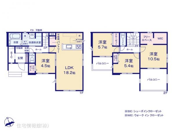 新築戸建 千葉県柏市大室1479-2 つくばエクスプレス柏たなか駅 5,899万円