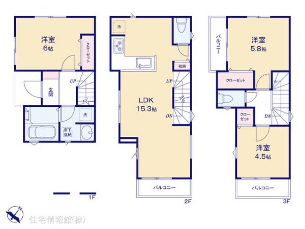 新築戸建 埼玉県さいたま市浦和区上木崎６丁目7-27 JR京浜東北線与野駅 3,980万円