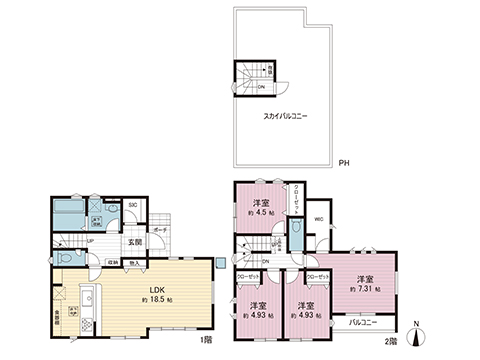 新築戸建 東大和市向原４丁目 西武拝島線東大和市駅 6,180万円