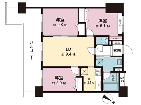 中古マンション 相模原市南区上鶴間本町３丁目 JR横浜線町田駅 4,680万円