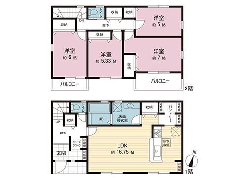 新築戸建 大和市南林間７丁目 小田急江ノ島線南林間駅 4,780万円