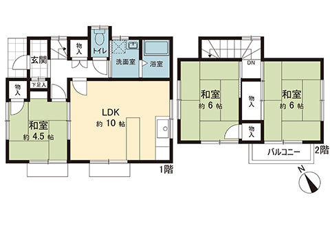 中古戸建 春日部市武里中野 東武伊勢崎線武里駅 1,690万円