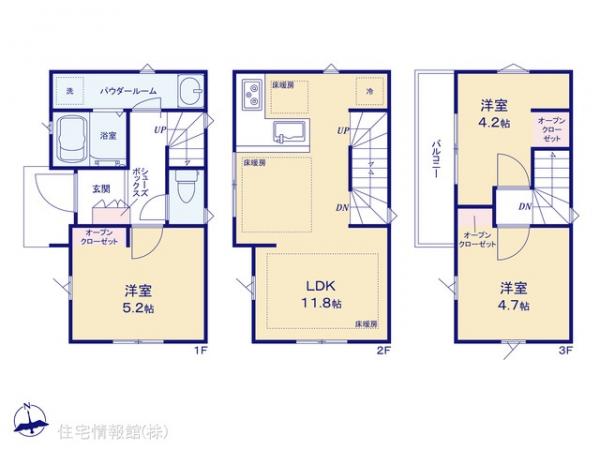 新築戸建 東京都足立区梅島１丁目16-18 東武伊勢崎線梅島駅 3,480万円